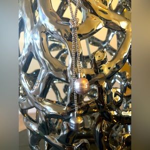 NWT Genuine Majorica 1890 Silver With Tender Barroque Gray & Nuage Pearls